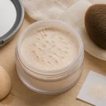 Meilleure poudre libre pour un teint flouté sans effet plâtre : poudre et pinceau kabuki