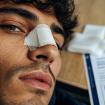 Rhinoplastie pansement nasal après chirurgie, pour optimiser la cicatrisation