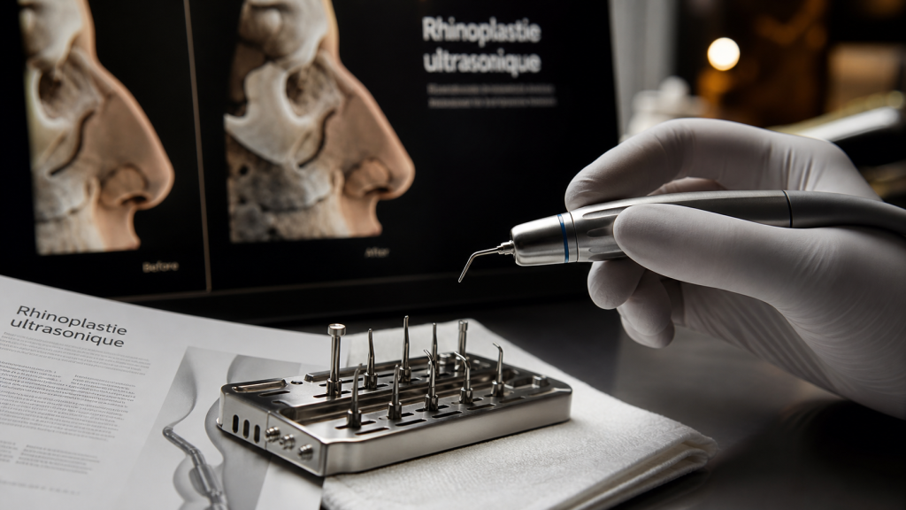 Rhinoplastie ultrasonique : piézotome ultrasonique en studio chirurgical