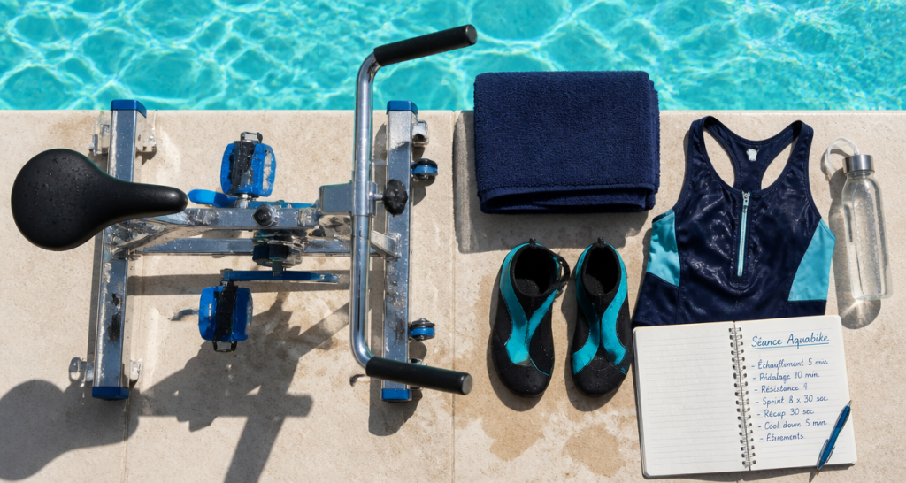 séance aquabike matériel piscine
