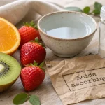 Acide ascorbique c’est quoi : vitamine C (acide ascorbique) en fruits et poudre blanche