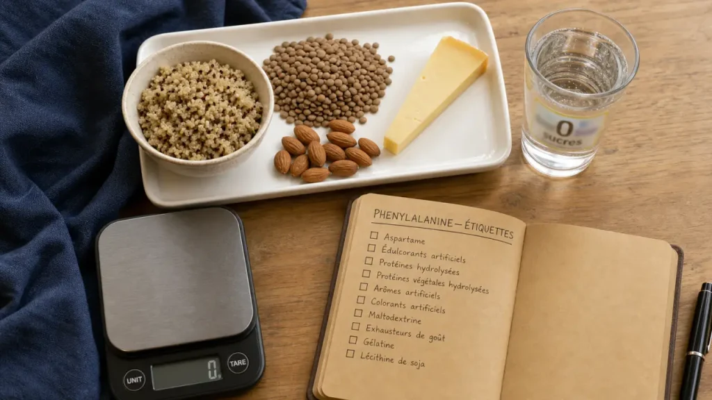 Aliments riches en phenylalanine : sources animales, végétales et aspartame à surveiller