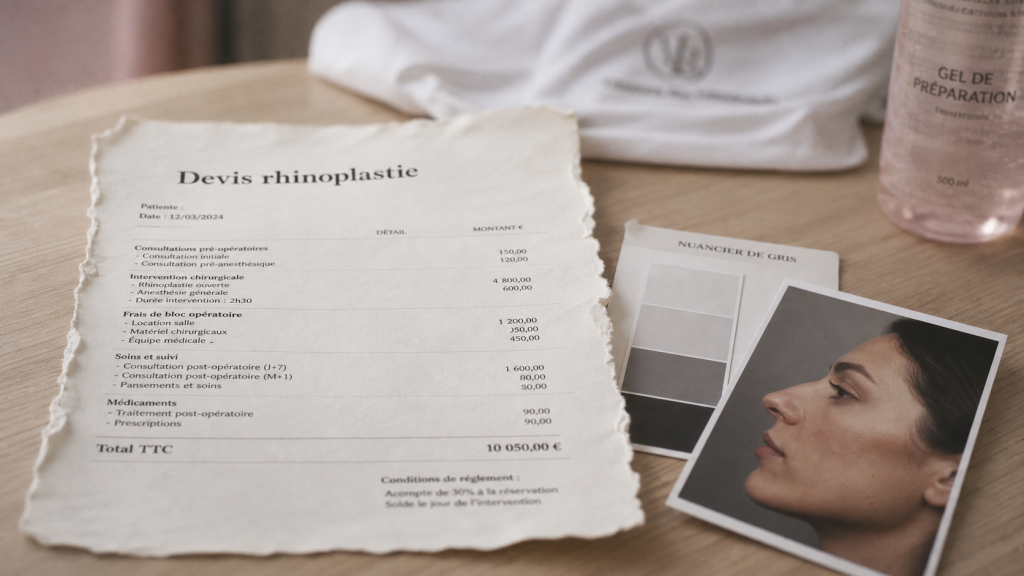 Chirurgie esthétique nez tarif : devis rhinoplastie inclus