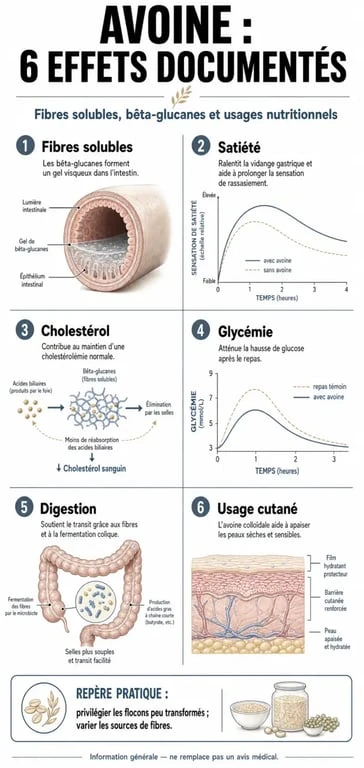 Infographie sur les bienfaits de l'avoine