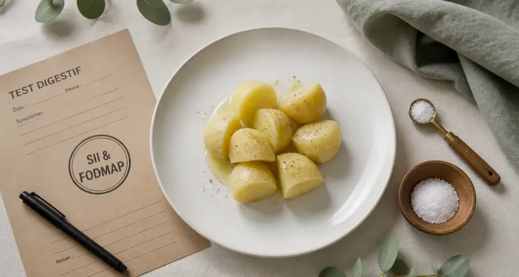 Pomme de terre et intestin irritable : vapeur et test FODMAP