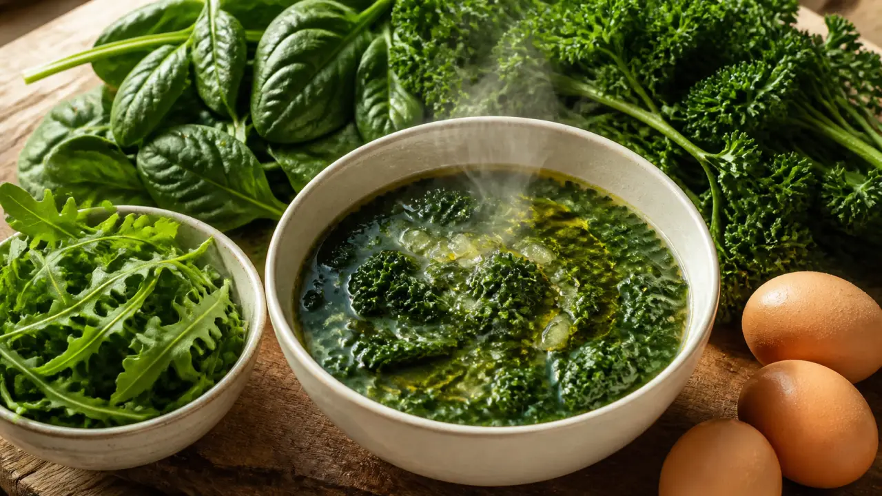 Aliments riches en vitamine K : légumes verts et K2 fermentée