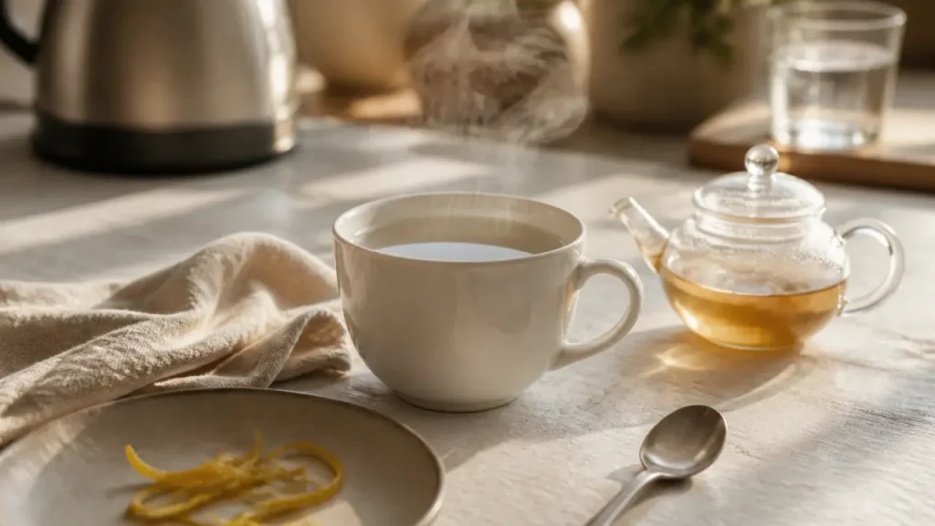 Boire de l’eau chaude le matin : digestion, transit et température idéale