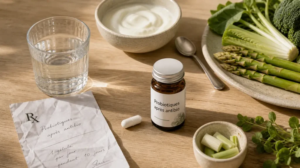 Probiotiques après antibiotiques : 2 heures d’écart et souches à privilégier