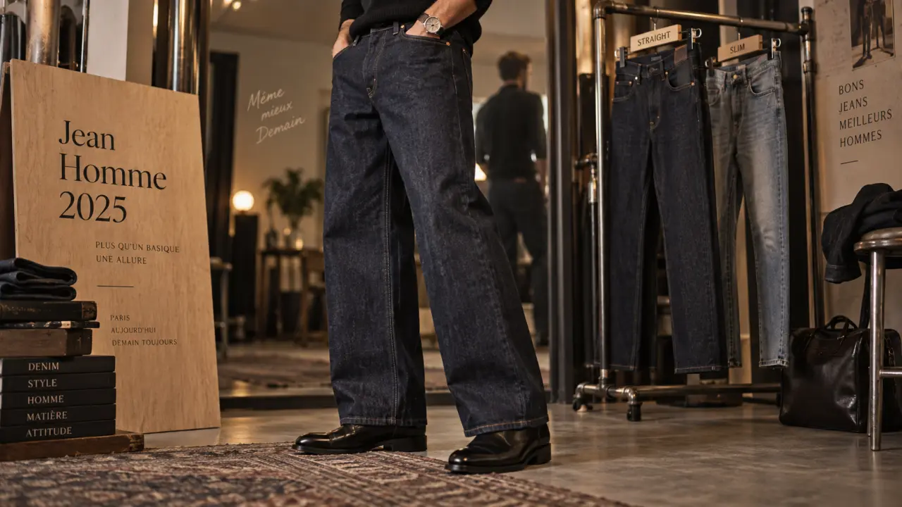 Mode jean homme 2025 : wide leg et jean droit en denim