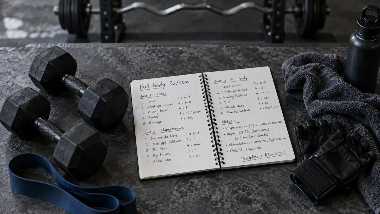 Programme musculation 3 fois par semaine full body en salle de sport