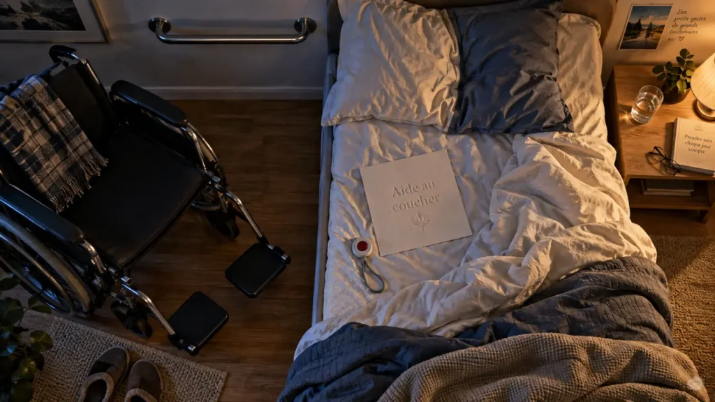 Aide au coucher à domicile : les gestes de transfert qui évitent la chute
