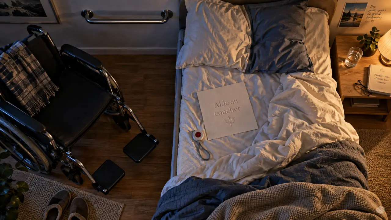 Aide au coucher à domicile : gestes de transfert pour éviter la chute