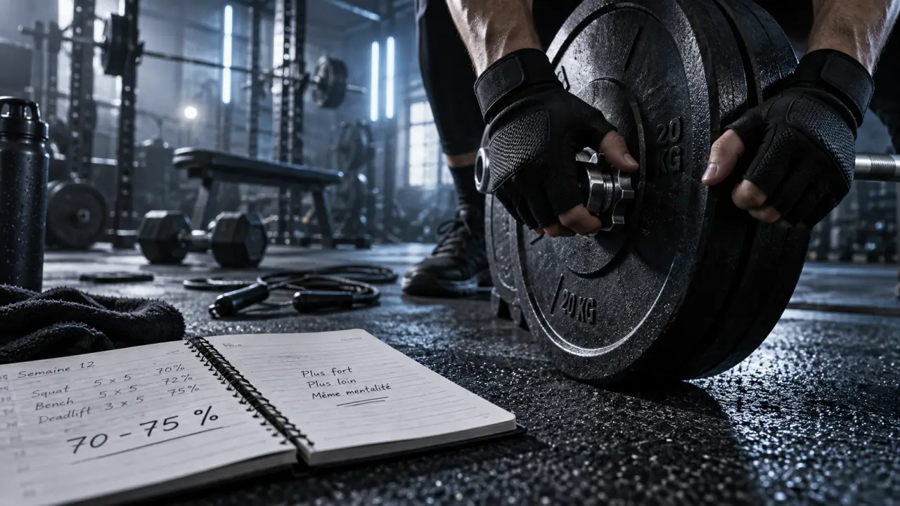 Programme force musculation en 4 semaines, 3 séances, technique conservée